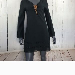 Bag Lady Mud Pie Black Tie Front Lightweight Dress - Size S